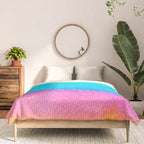Rainbow, Watercolor Painting Abstract Colorful Fun, Urban Eclectic Contemporary Party Bohemian Comforter Gallery Image 3