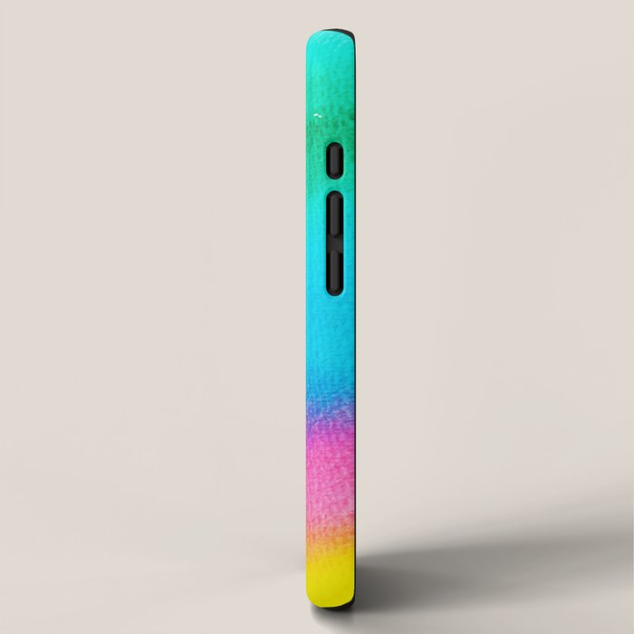 Rainbow, Watercolor Painting Abstract Colorful Fun, Urban Eclectic Contemporary Party Bohemian iPhone Case Gallery Image 2