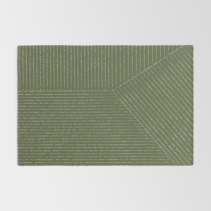 Lines (Moss Green) Rug Gallery Image 2