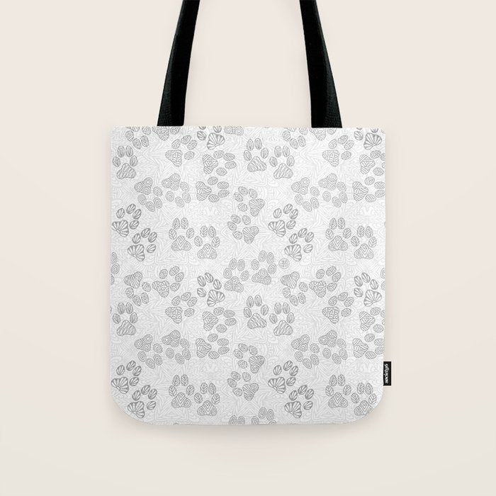 Puppy Paw Prints Tote Bag Gallery Image 1