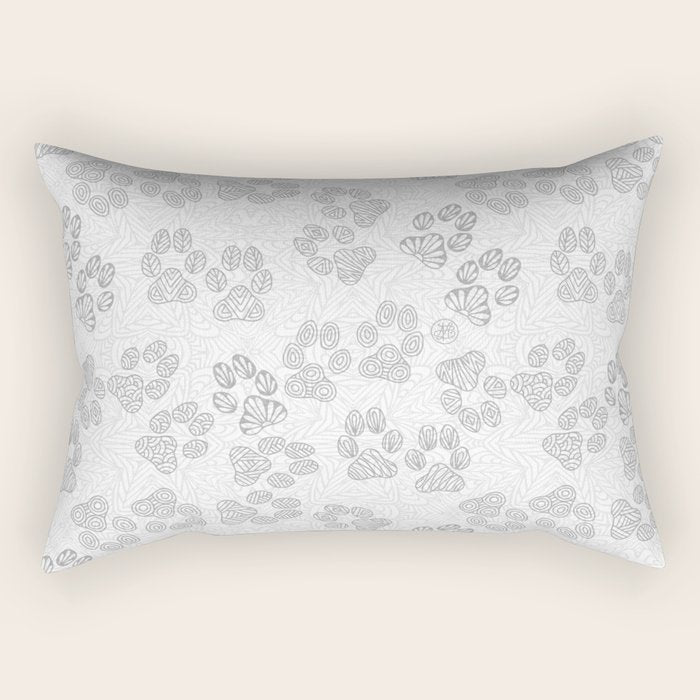 Puppy Paw Prints Rectangular Pillow Gallery Image 2