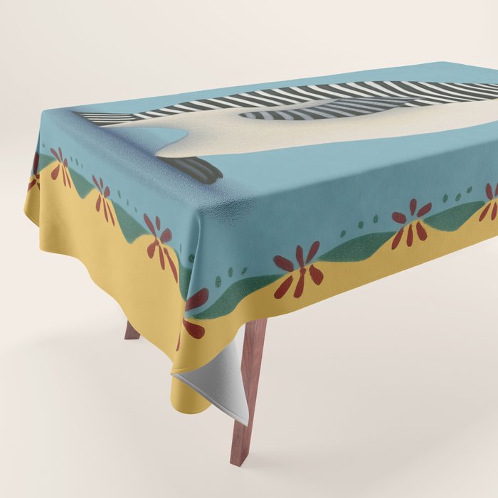 Striped Penguin Tablecloth Gallery Image 1