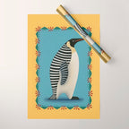 Striped Penguin Wrapping Paper Gallery Image 1