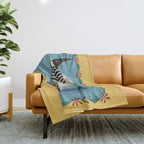 Striped Penguin Throw Blanket Gallery Image 1