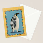 Striped Penguin Stationery Card Gallery Image 2