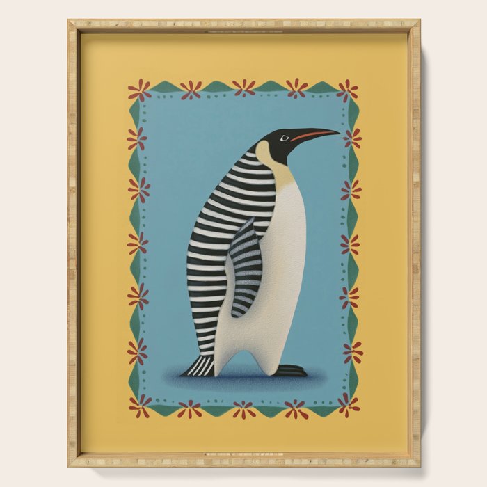 Striped Penguin Serving Tray Gallery Image 1