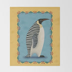 Striped Penguin Throw Blanket Gallery Image 2