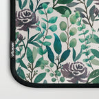 Purple Flowers and Eucalyptus Leaves Pattern Laptop Sleeve Gallery Image 3