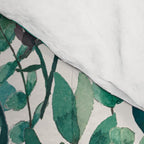 Purple Flowers and Eucalyptus Leaves Pattern Comforter Gallery Image 4
