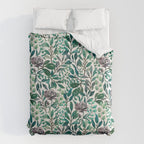 Purple Flowers and Eucalyptus Leaves Pattern Comforter Gallery Image 6