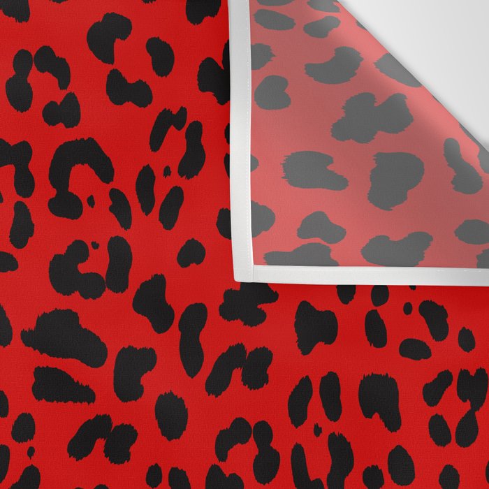 Punk Rock Red Leopard Pattern Wall Tapestry Gallery Image 3