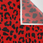Punk Rock Red Leopard Pattern Wall Tapestry Gallery Image 3