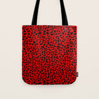 Punk Rock Red Leopard Pattern Tote Bag Gallery Image 1