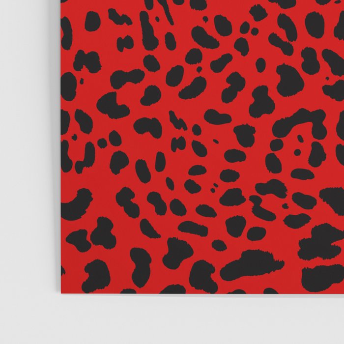 Punk Rock Red Leopard Pattern Poster Gallery Image 3