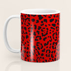 Punk Rock Red Leopard Pattern Coffee Mug Gallery Image 3