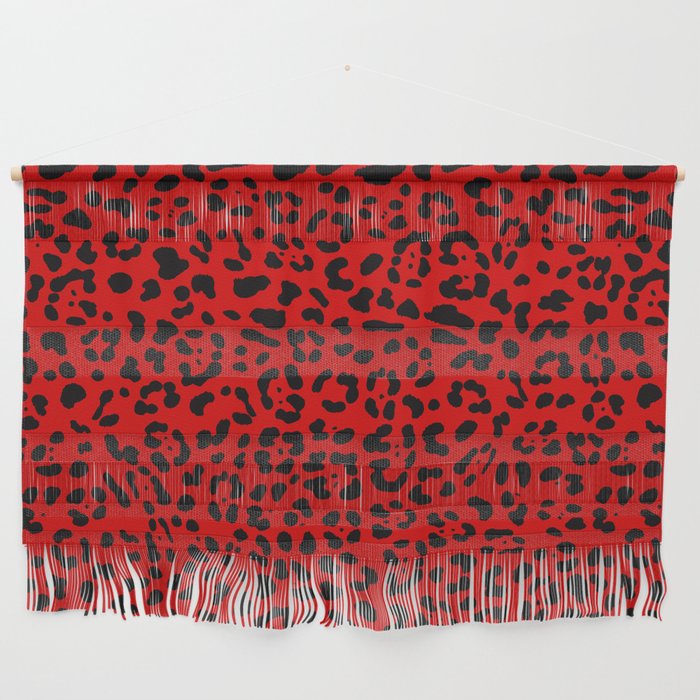 Punk Rock Red Leopard Pattern Wall Hanging Gallery Image 1