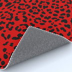 Punk Rock Red Leopard Pattern Rug Gallery Image 4