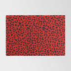 Punk Rock Red Leopard Pattern Rug Gallery Image 2