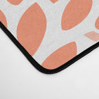 Floral Prints and Leaves, White, Coral and Navy Desk Mat Gallery Image 4