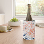 Floral Prints and Leaves, White, Coral and Navy Wine Chiller Gallery Image 4