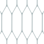 Long Honeycomb Minimalist Geometric Pattern in White and Light Blue-Gray Coffee Mug Gallery Image 2