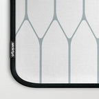 Long Honeycomb Minimalist Geometric Pattern in White and Light Blue-Gray Laptop Sleeve Gallery Image 3
