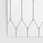 Long Honeycomb Minimalist Geometric Pattern in White and Light Blue-Gray Poster Gallery Image 3