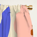 Bold Flower - Pink and Blue Window Curtain Gallery Image 2