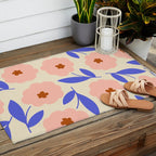 Bold Flower - Pink and Blue Outdoor Rug Gallery Image 2