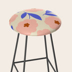 Bold Flower - Pink and Blue Stool Gallery Image 2