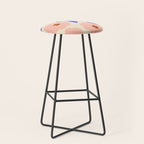 Bold Flower - Pink and Blue Stool Gallery Image 1