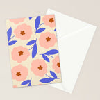 Bold Flower - Pink and Blue Stationery Card Gallery Image 2
