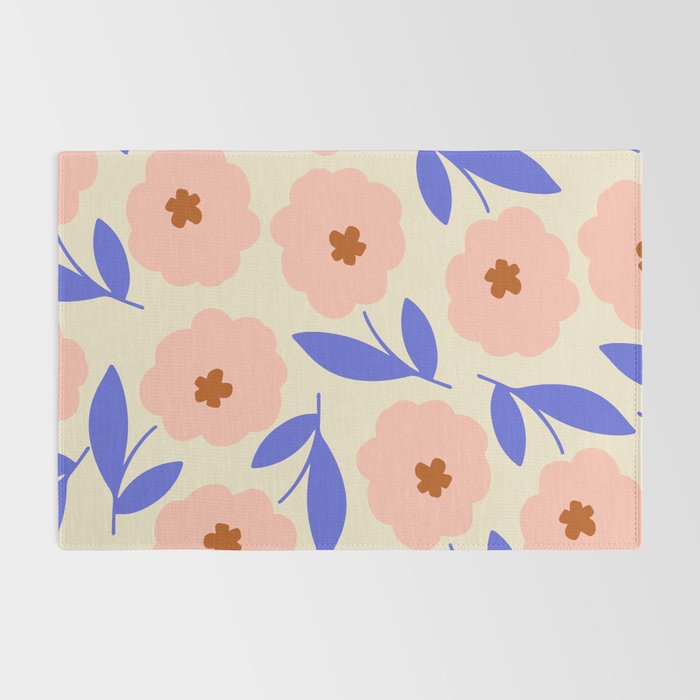 Bold Flower - Pink and Blue Rug Gallery Image 2