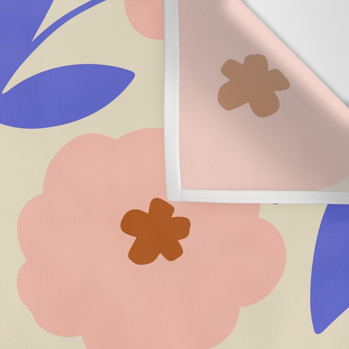 Bold Flower - Pink and Blue Wall Tapestry Gallery Image 3