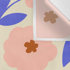 Bold Flower - Pink and Blue Wall Tapestry Gallery Image 3