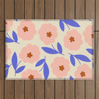 Bold Flower - Pink and Blue Outdoor Rug Gallery Image 1