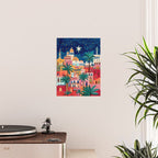 Oriental city under a starry sky in bright colours Poster Gallery Image 2