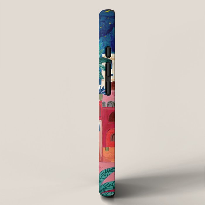 Oriental city under a starry sky in bright colours iPhone Case Gallery Image 2