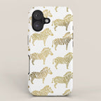 Golden Zebras iPhone Case Gallery Image 1