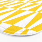 Mid Century Modern Geometric 312 Yellow Bath Mat Gallery Image 3