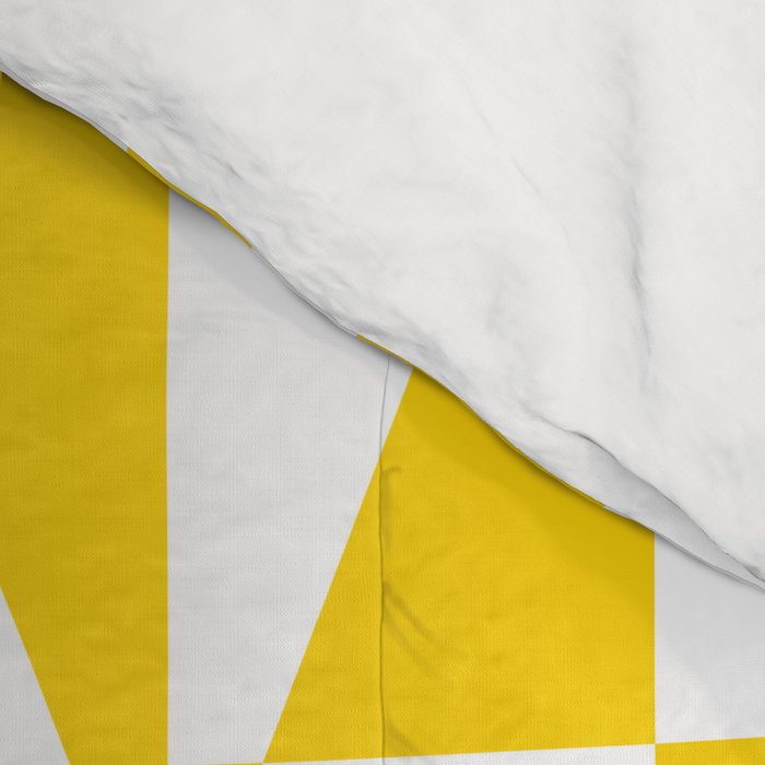 Mid Century Modern Geometric 312 Yellow Comforter Gallery Image 4