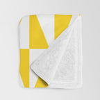 Mid Century Modern Geometric 312 Yellow Throw Blanket Gallery Image 3