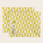 Mid Century Modern Geometric 312 Yellow Placemat Gallery Image 1