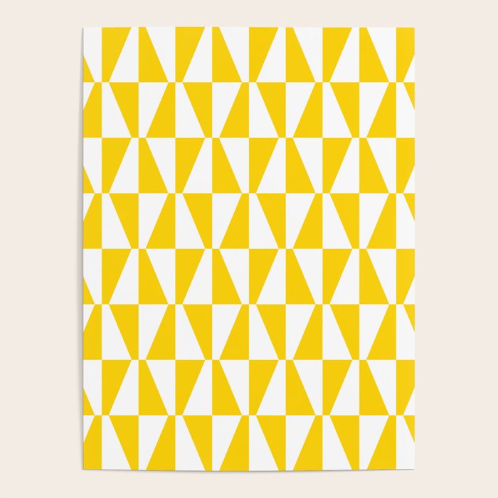 Mid Century Modern Geometric 312 Yellow Poster Gallery Image 4