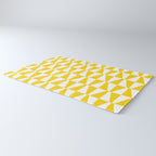 Mid Century Modern Geometric 312 Yellow Rug Gallery Image 3