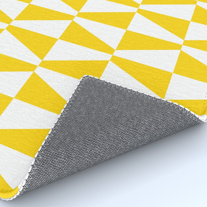 Mid Century Modern Geometric 312 Yellow Rug Gallery Image 4