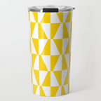 Mid Century Modern Geometric 312 Yellow Travel Mug Gallery Image 1