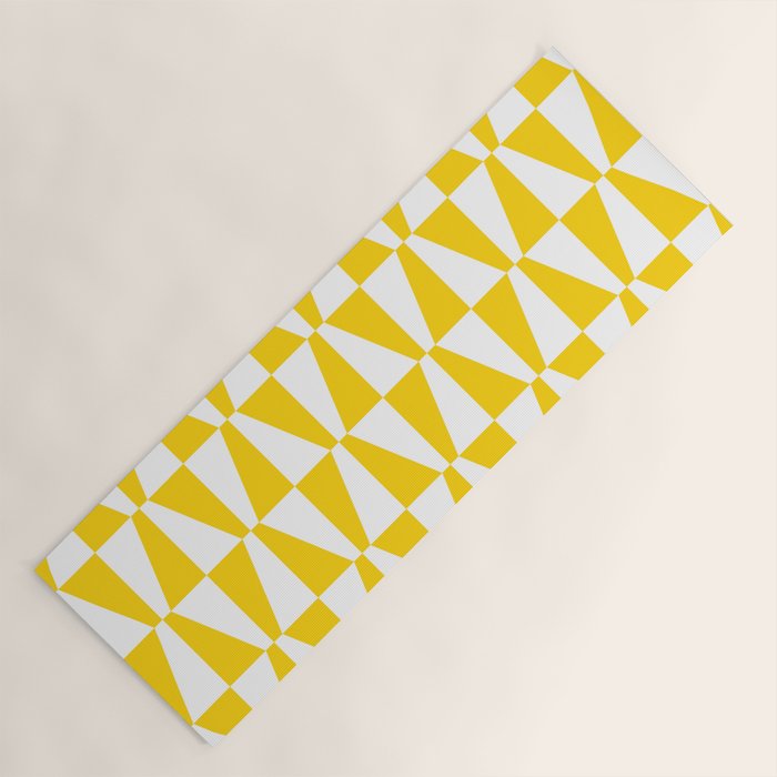 Mid Century Modern Geometric 312 Yellow Yoga Mat Gallery Image 1