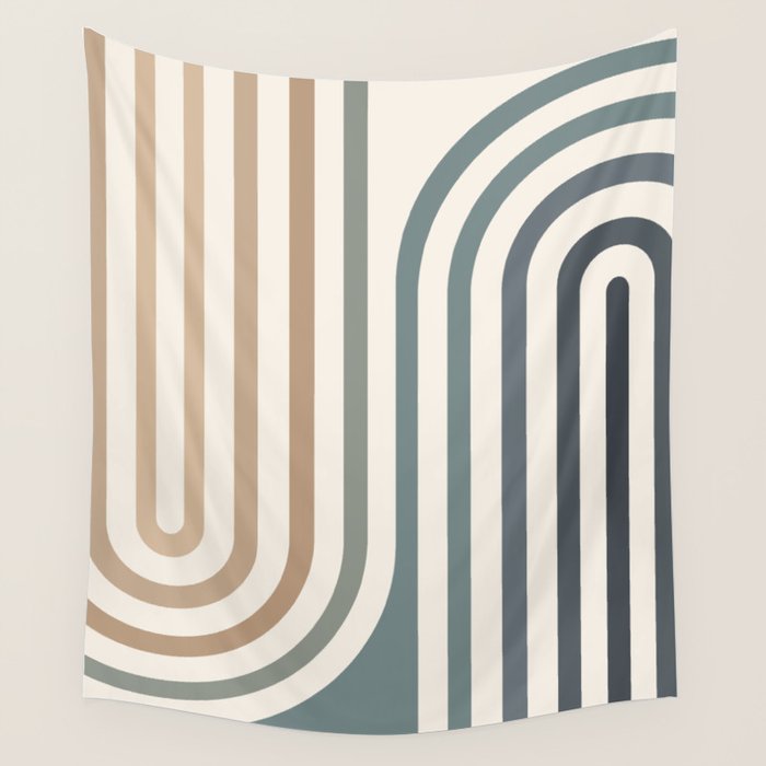 Bold Curvature Stripes II Wall Tapestry Gallery Image 4