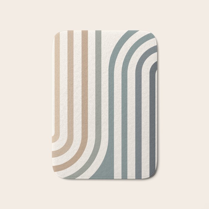 Bold Curvature Stripes II Bath Mat Gallery Image 1